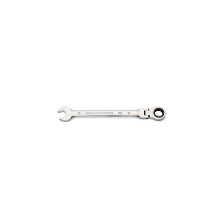 GEARWRENCH 15mm 90T 12 PT Flex Combi Ratchet Wrench KDT86715